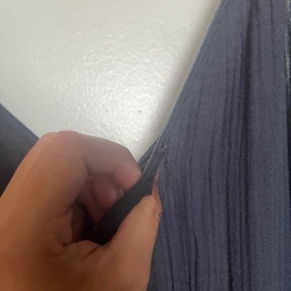 Dark grey gauzy wrap maxi dress - Picture 7 of 8